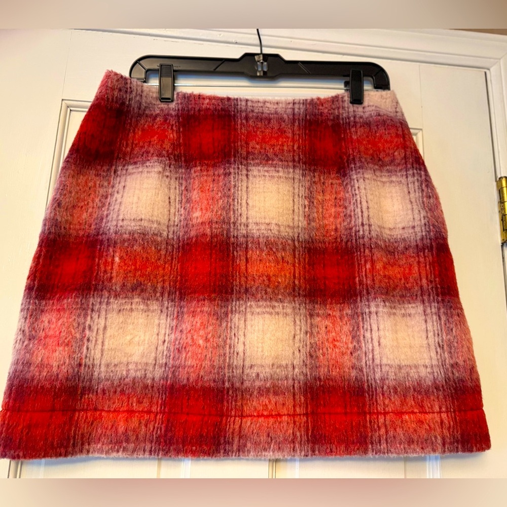 MINKPINK Vibrant Orange and Pink Mini Skirt